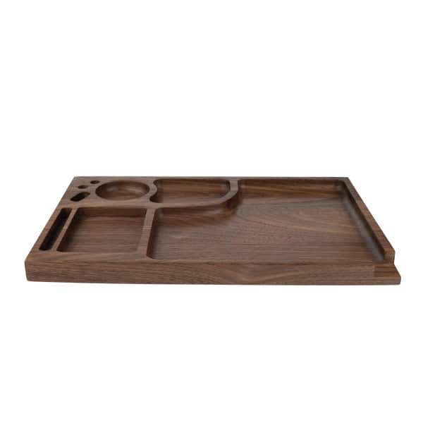 natural walnut rolling tray