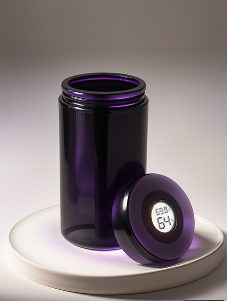 Ultraviolet Glass Jar