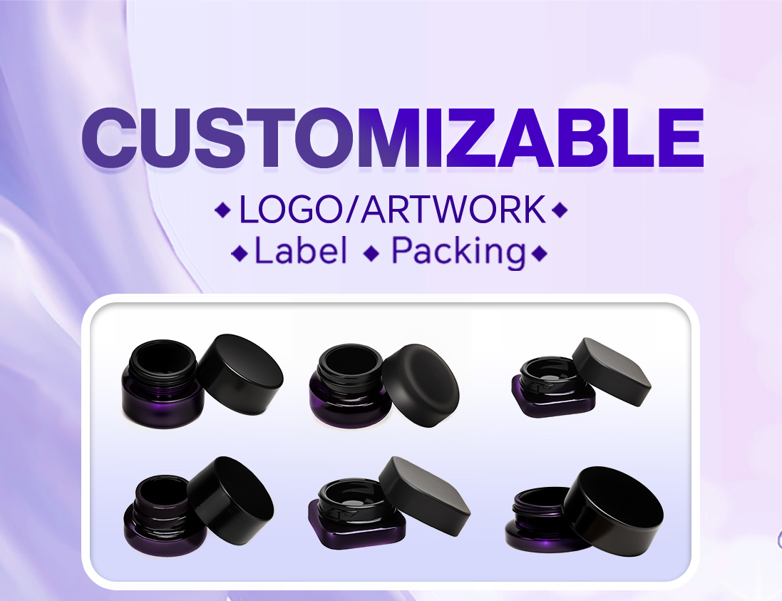 Ultimate Protection: Child-Resistant 5ml Violet Glass Jar for High-End Concentrates